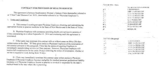 Shannon Carr contract with SWO and Curtis Boyd abortion Shannon Carr contract with SWO and Curtis Boyd abortion