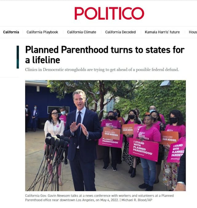 Planned Parenthood turns to states for a lifeline Politico headline Planned Parenthood turns to states for a lifeline Politico headline