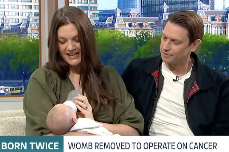 Lucy Isaac baby Rafferty womb surgery