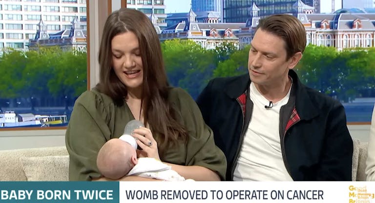 Lucy Isaac baby Rafferty womb surgery