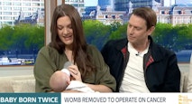 Lucy Isaac baby Rafferty womb surgery