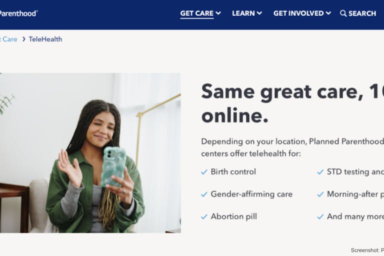 planned parenthood telehealth screenshot