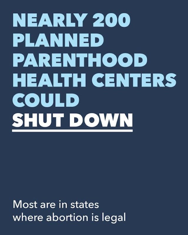 Planned Parenthood claims 200 centers will close due to Defund law (Image: PPFA Facebook) Planned Parenthood claims 200 centers will close due to Defund law