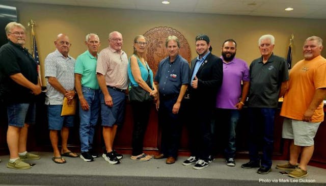After the council meeting, Bowie County Republican Party Chairman Gary Singleton, Pastor Roy Ford, and Right to Life Across Texas Director Mark Lee Dickson take a picture with the Hooks City Council and other supporters of Monday’s vote. (Photo: Mark Lee Dickson) Texas city of Hooks becomes 76th ‘Sanctuary City for the Unborn’ in US image