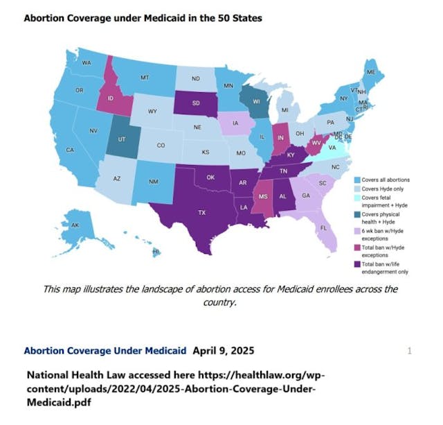 Abortion Coverage under Medicaid National Health Law April 2025 Abortion Coverage under Medicaid National Health Law April 2025