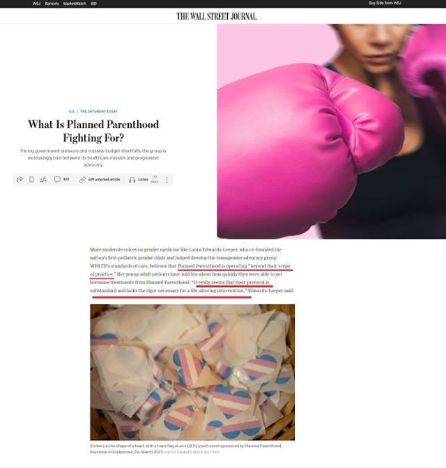 Trans expert claims Planned Parenthood operating beyond scops of practice Trans expert claims Planned Parenthood operating beyond scops of practice