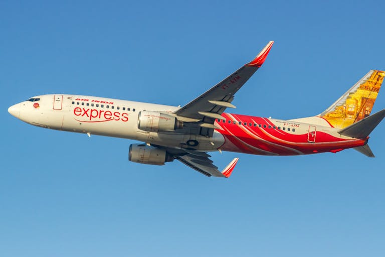 Air India Express Boeing 737-800 airplane at Dubai Airport in the United Arab Emirates