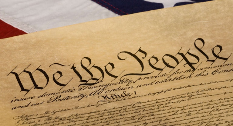 American Flag and Declaration of Independance