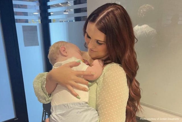 A deeply personal and redemptive moment of Jordan holding her son, a reflection of the love that led to her choice for life. (Photo courtesy of Jordan Daugherty) ‘The hardest yes’: How I found healing and purpose in choosing life and open adoption image