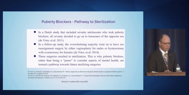 Screenshot – Dr. Michael Laidlaw discusses puberty blockers Experts explain why ‘transgender care’ providers like Planned Parenthood deserve scrutiny image