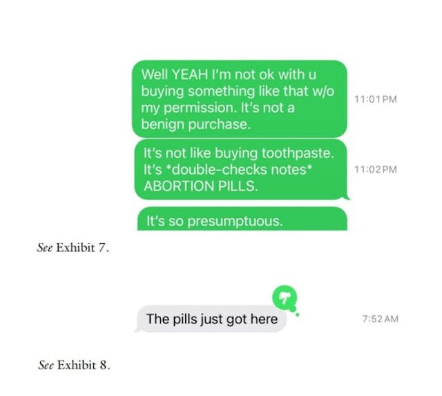 Abortion pill wrongful death lawsuit email exchange exhibits 7-8 Abortion pill wrongful death lawsuit email exchange exhibits 7-8