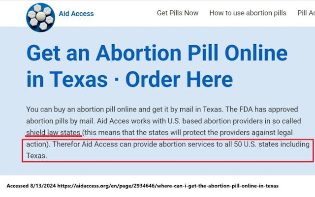 Aid Access website exploits shield laws to ship abortion pills Aid Access website exploits shield laws to ship abortion pills