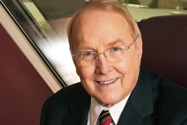 LOS ANGELES - 2011: James Dobson poses for a portrait in 2011 in Colorado Springs, Colorado. (Photo by Harry Langdon/Getty Images) James Dobson Portrait Session