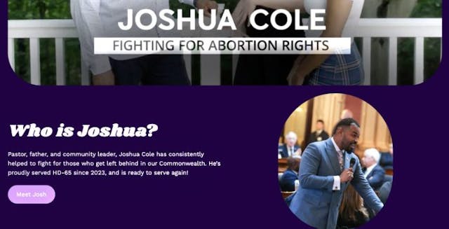 Screenshot: jgcole.org Planned Parenthood and male Virginia delegates want ‘bros’ to promote abortion image