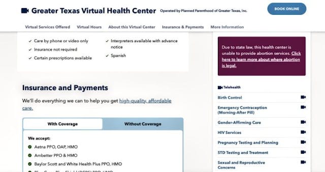 PP of Greater Texas refers to Greater Texas Virtual Health Center Planned Parenthood’s largest facility to close as more centers go virtual image