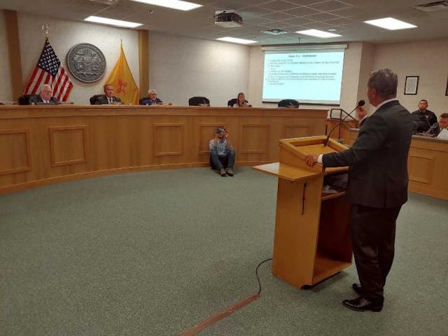 Attorney Mike Seibel with Abortion On Trial speaks before the Clovis City Commission, encouraging them to move forward the ordinance (Photo: Mark Lee Dickson) New Mexico city of Clovis moves toward becoming ‘sanctuary city for the unborn’ image
