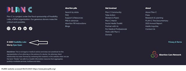 PLANC hosted by Possibility Labs received Cease and Desist order from Arkansas AG