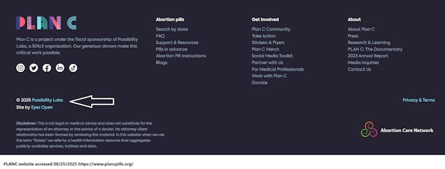 PLANC hosted by Possibility Labs received Cease and Desist order from Arkansas AG