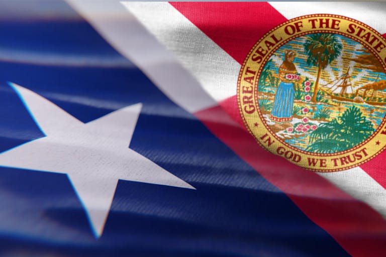 Photos: Getty Images Texas and Florida flags