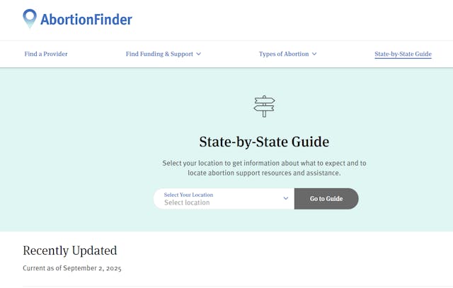 Abortion Finder Website