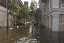 Photo: Getty Images (Hurricane Katrina flooding) One of the less flooded steets in downtown New Orleans after Hurricane Katrina.