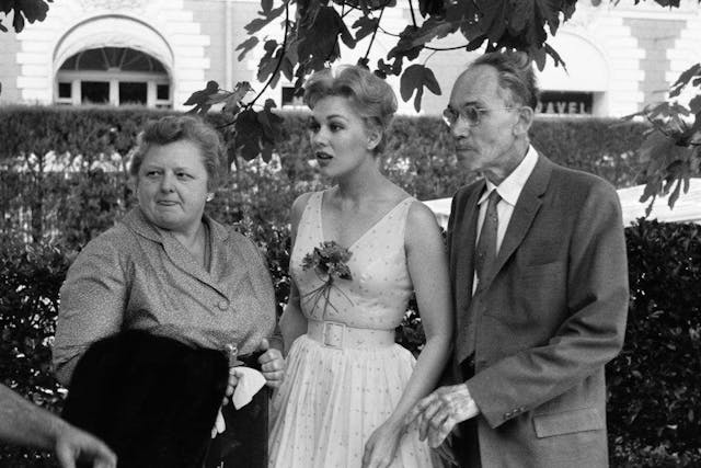 Kim Novak and parents