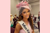Miss Kentucky, Ariana Rodriguez. Photo via Instagram. Miss Kentucky 2026, Ariana Rodriguez poses in pink hat, pink dress, and Miss Kentucky sash.