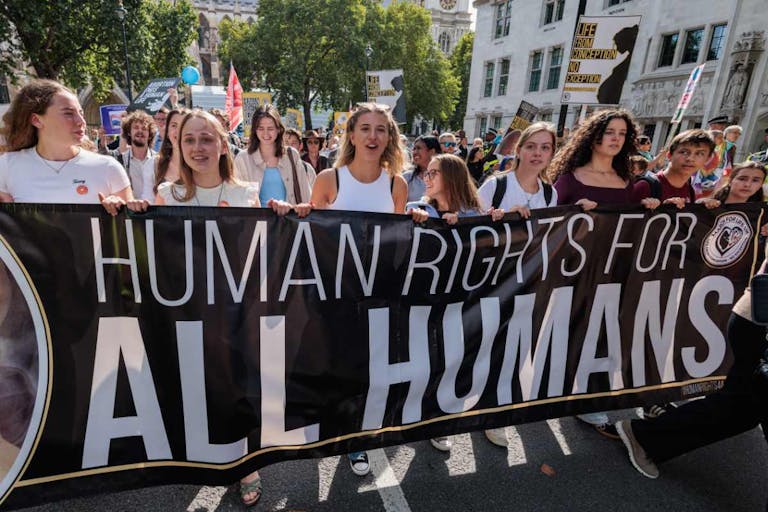 Photo: Mark Kerrison/In Pictures via Getty Images Anti-abortion campaigners take part in the March for Life on 6th September 2025 in London, United Kingdom. An amendment to the Crime and Policing Bill passed by the House of Commons on 17th June would decriminalise abortion in England and Wales if passed into law.