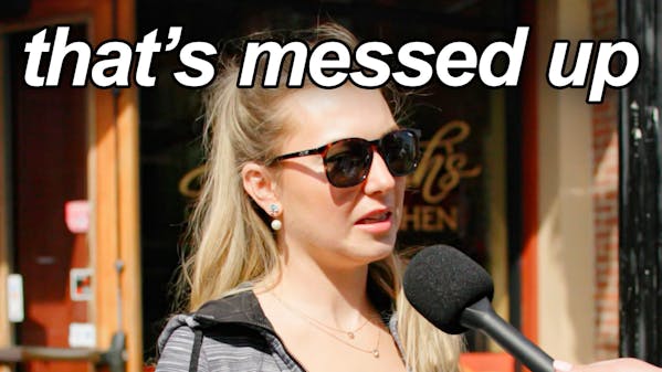 white woman wearing sunglasses, caption: that's messed up