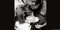 Country star Drake White and his wife, Alex, hold their daughter Della in the hospital.