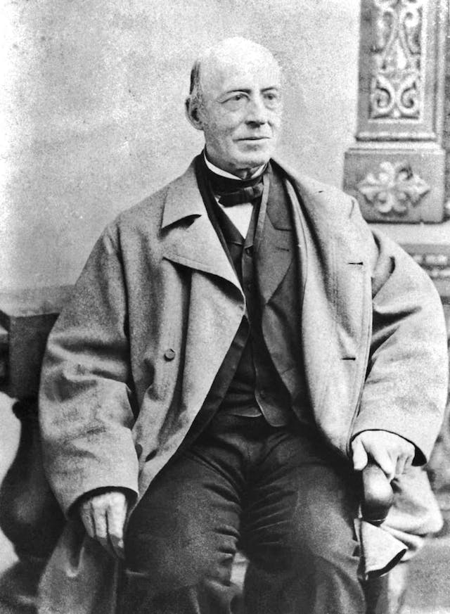 William Lloyd Garrison (1805-79), US abolitionist leader (B&W - Getty Images) photo of abolitionist William Lloyd Garrison