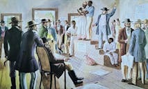 Virginia slave auction illustration from 1800s