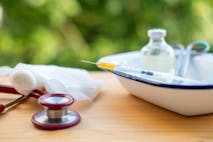 Photo: Getty Images Medical instruments, Healthcare tools syringe, medicine ampoule, stethoscope, injection equipment, terminal care ethics, end-of-life medical ethics, patient rights, controversial healthcare topics