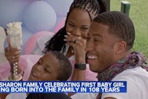 Screenshot: ABC13 News Rosharon family celebrates first baby girl in over a century