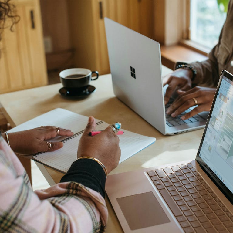 Women working on computers