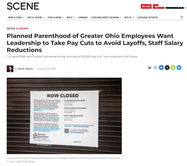 Planned Parenthood staff criticize leadership amongst layoff warnings