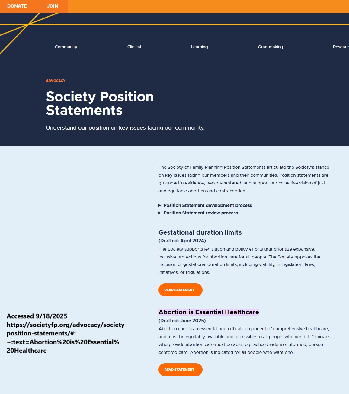 Society of Family Planning SFP position statement abortion on demand is essential