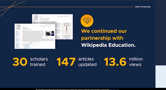 Society of Family Planning (SFP) partners with Wikipedia Education per 2020AR