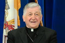 US cardinal Blase Joseph Cupich attends a press conference of US cardinals, a day after the new pope's election, at the North American College in Rome on May 9, 2025. Pope Leo XIV, Robert Francis Prevost, was on May 8, 2025, elected the first pope from the United States, the Vatican announced. (Photo by Alberto PIZZOLI / AFP)