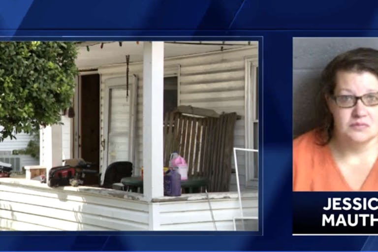 Screenshot: Pittsburgh Action News 4 Jessica Mauthe photo next to photo of porch of home