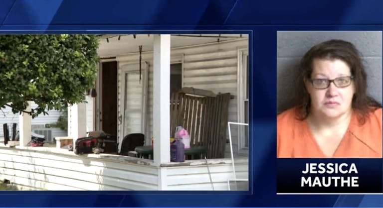 Jessica Mauthe photo next to photo of porch of home
