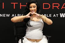 HOUSTON, TEXAS - SEPTEMBER 23: Cardi B at the "Am I The Drama" meet and greet at Walmart on September 23, 2025 in Houston, Texas. (Photo by Thaddaeus McAdams/Getty Images)