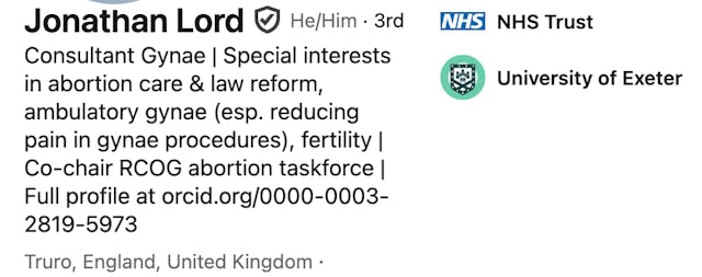 Jonathan Lord listing listing RCOG