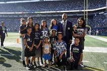 Shaun Alexander and his family