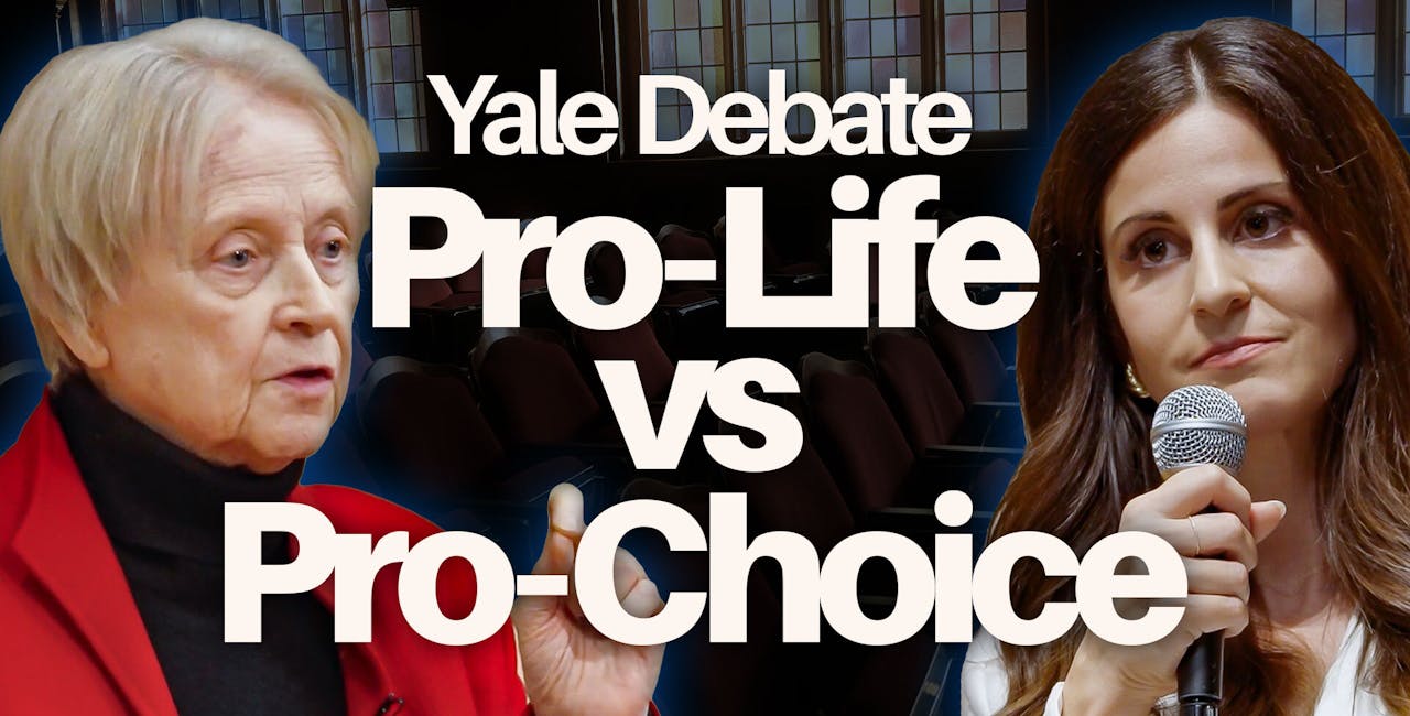 Frances Kissling, Lila Rose, caption: Yale Debate Pro-Life vs Pro-Choice