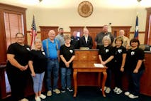 Judge Newsom, Hopkins Cty Commissioners, Northeast Texas Heart of Hope PRC (Photo: Mark Lee Dickson) After the historic vote, Hopkins County Judge Newsom and County Commissioners take a picture with leadership from Northeast Texas Heart of Hope Pregnancy Resource Center