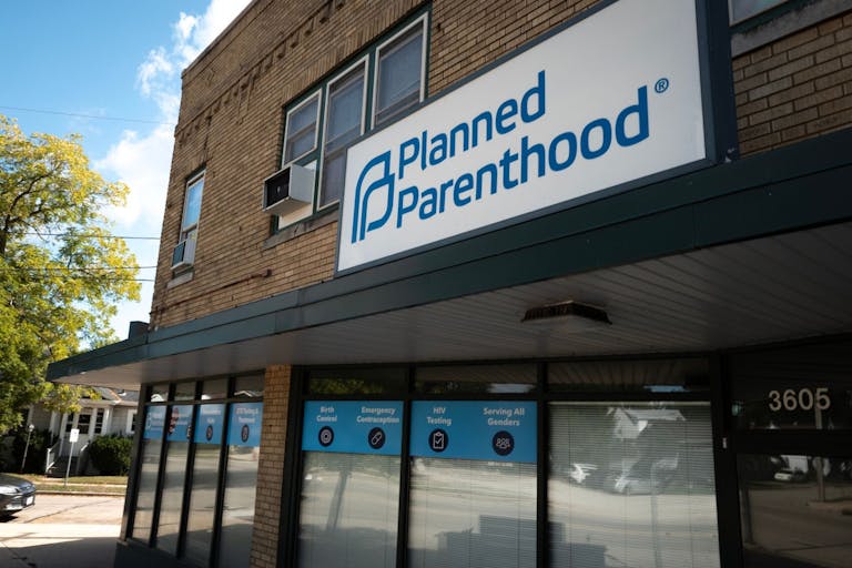 Photo depicts the entrance of a Planned Parenthood abortion facility in Kenosha, Wisconsin.