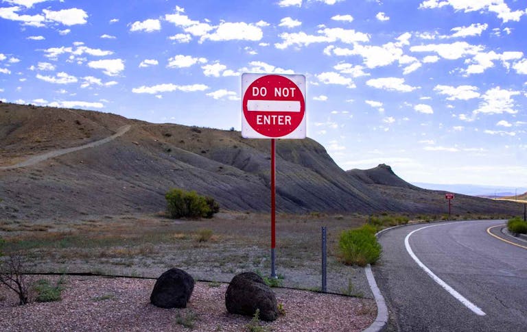 Do Not Enter Road Traffic Sign