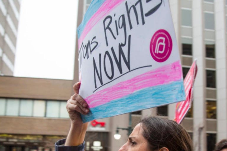 Staff Photo: Derek Davis/Portland Portland Press Herald via Getty Images Rally for transgender rights