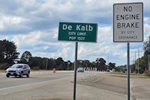 Photo: Mark Lee Dickson De Kalb TX city sign